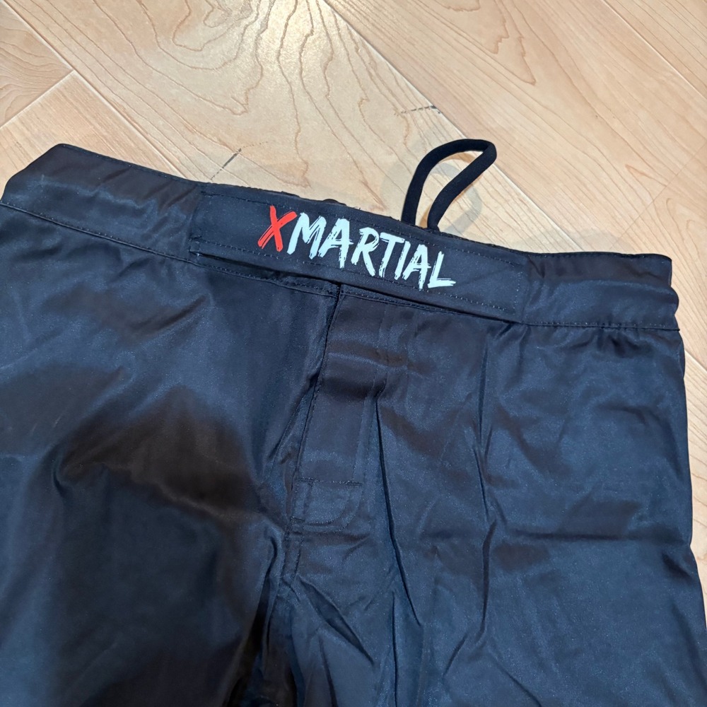 XMartial MMA Grappling Shorts Black Skull Performance Fight Gear Mens Large - Picture 3 of 8